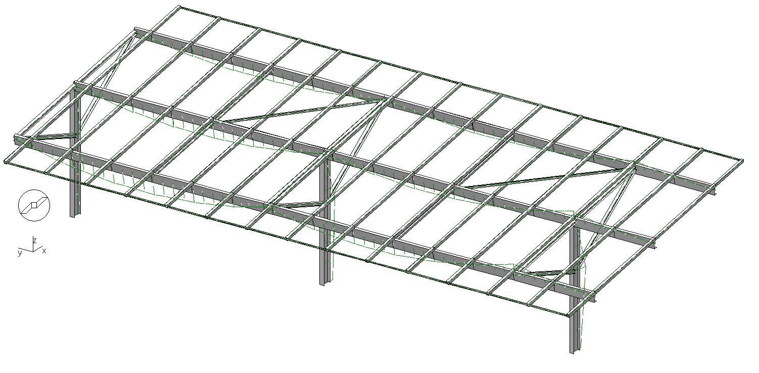 deformation ossature de support de panneaux photovoltaiques