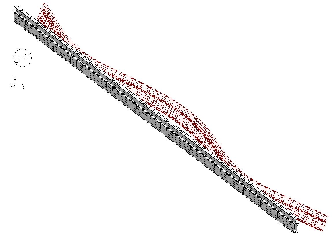 deformation de rail porteur de panneaux solaires