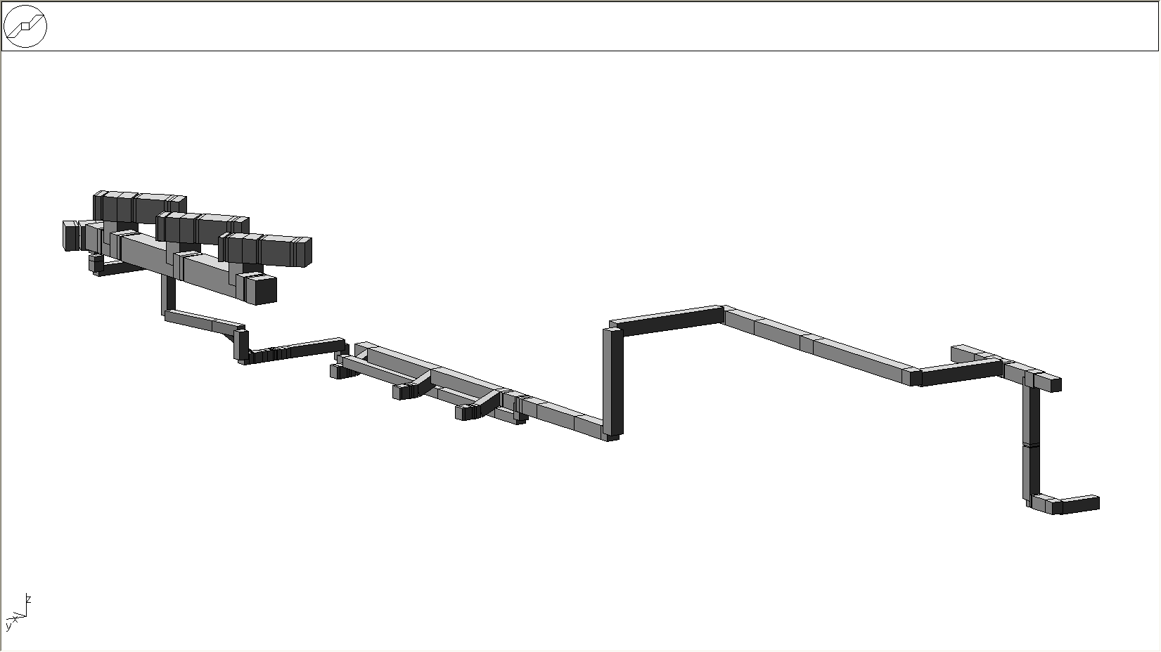 tuyauterie avec points fixes, appuis glissants, compensateurs