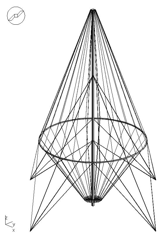 Calcul dantenne biconique avec haubans