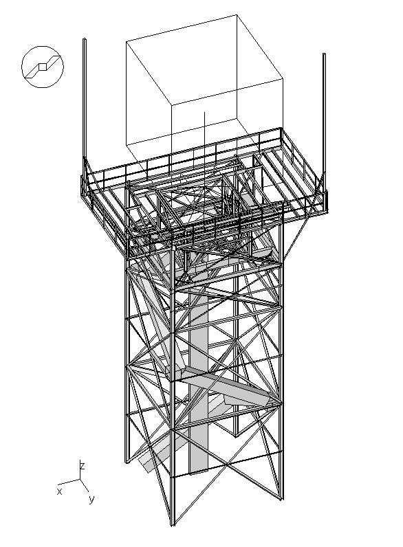 Calcul de tour radar de surveillance arienne avec une charge utile tournante de jusqu 10T 