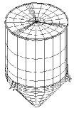 silo modlis en lement fini de type coque paisse